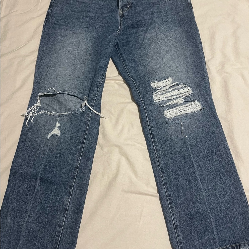 KanCan Blue Distressed Boyfriend Jeans